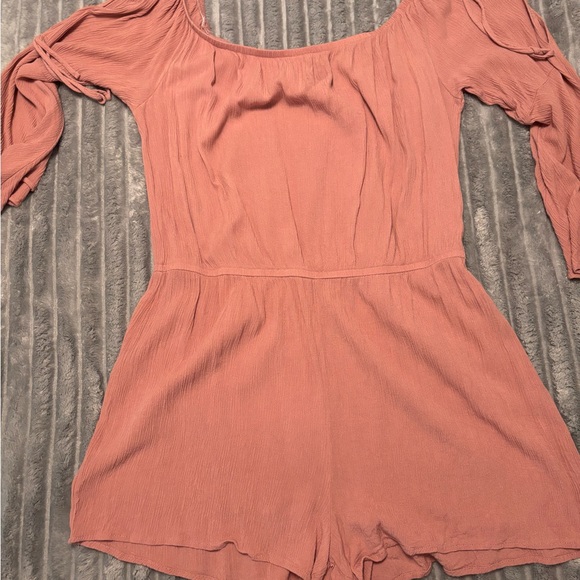 Rust Orange Long Sleeve Romper - Picture 1 of 1